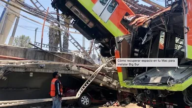 Los restos del tren dañado por el incidente de la Línea 12 del Metro la noche del lunes. Foto Luis Castillo