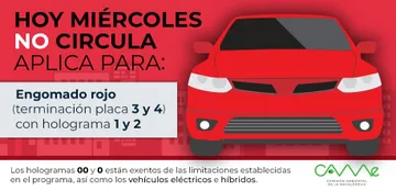 Hoy No Circula miércoles 25 de agosto de 2021 CDMX y Edomex