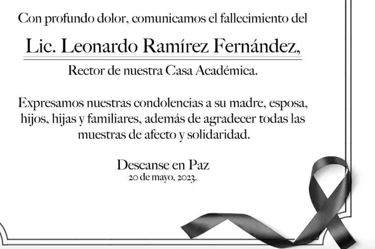 Fallece Leonardo Ramírez, rector del Cenhies