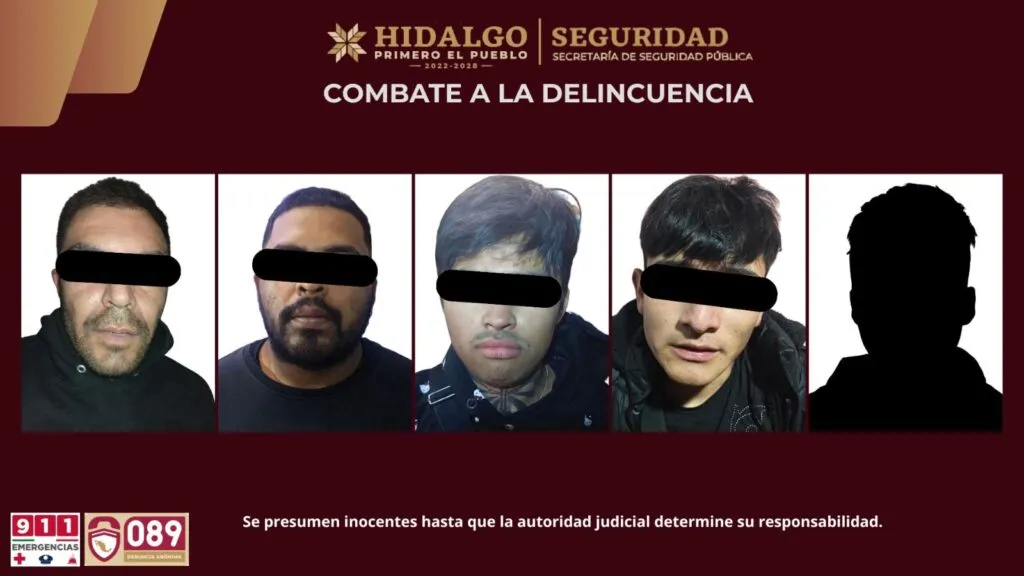 Tolcayuca: detienen a cinco, incluido un menor, durante operativo antidrogas