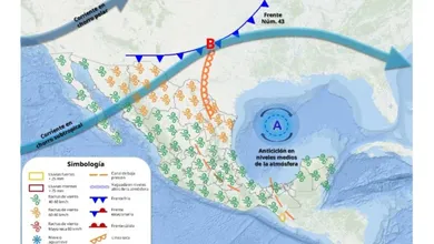 El frente frío 43 y el calor extremo coincidirán con el arranque de la temporada de lluvias en 14 estados.