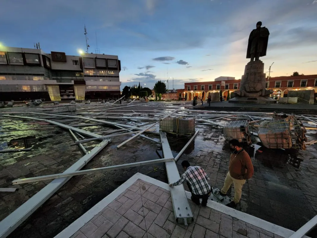 Revelan causas del colapso de estructura para toma de protesta de Julio Menchaca