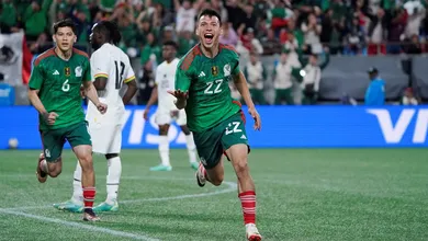 Foto de Hirving 'Chucky' Lozano, quien anotó uno de los dos goles con los que México derrotó a Ghana.