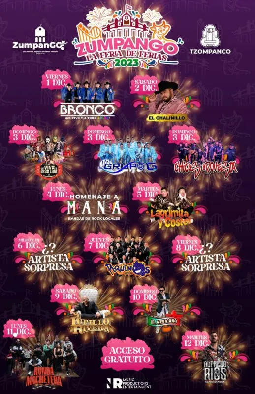 Feria de Zumpango 2023: Presentan cartel del Teatro del Pueblo