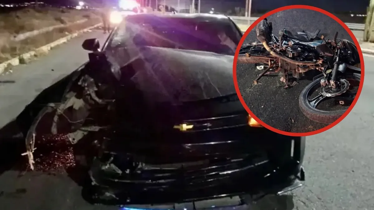 Accidente vial con motociclista en zona industrial