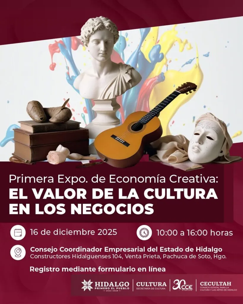 Expo de Economía Creativa abrirá oportunidades para artistas y emprendedores en Hidalgo