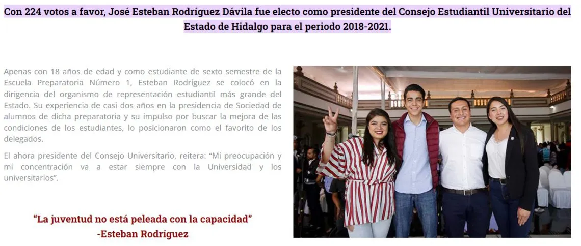 Esteban Rodríguez “líder” estudiantil de la UAEH es captado de antro mientras continúa el paro