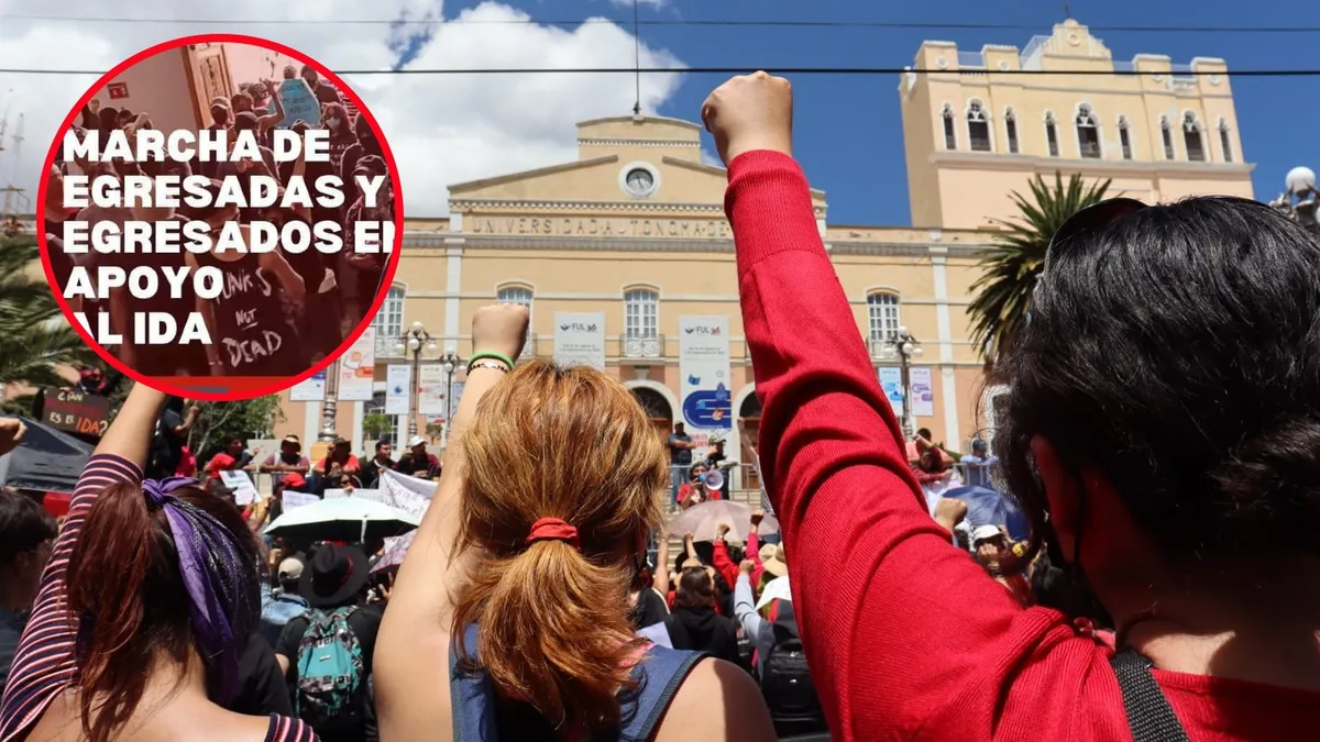 UAEH: egresados organizan marcha en apoyo a estudiantes en paro