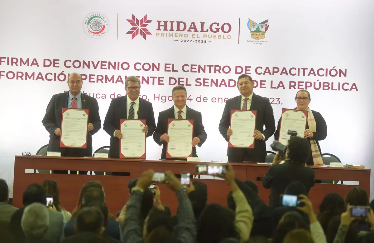 Firma convenio Gobierno de Hidalgo con el Senado