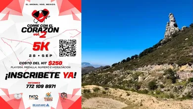 El Arenal y flayer de la carrera