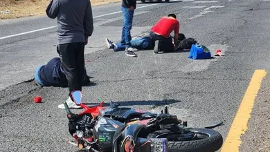 Accidente en moto en Alfajayucan