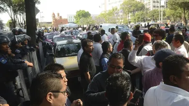 Mapa de bloqueos viales en Paseo de la Reforma y Centro Histórico de la CDMX.