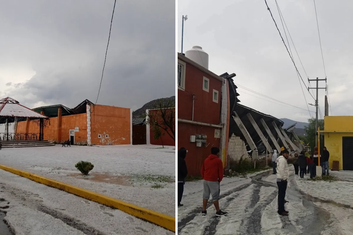Fuerte tormenta deja daños en estructura… así ocurrió el colapso