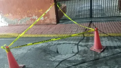 Socavón en Ixmiquilpan