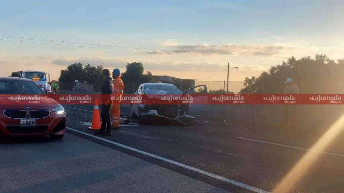 Viernes de accidentes en la México-Pachuca, se registra el choque de tres vehículos