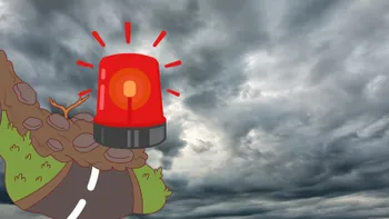 cielo nublado, deslaves, alerta