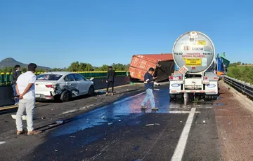 Reportan carambola en el Arco Norte a la altura de Tula