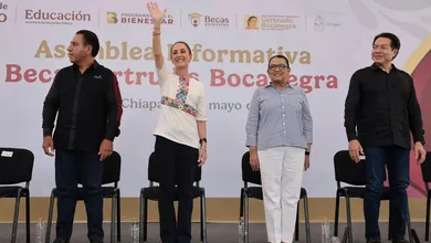 Sheinbaum anuncia beca Gertudris Bocanegra en Chiapas