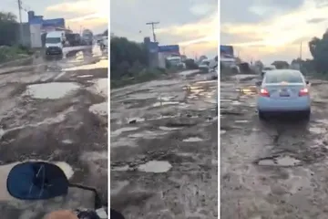 Con cada lluvia el problema empeora. Habitantes piden intervención urgente en uno de los accesos más transitados del norte de Tizayuca.