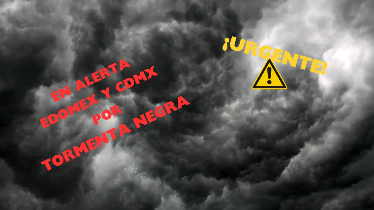 Tormenta con hasta 75 mm de lluvia golpeará CDMX y Edomex este jueves, alertan autoridades.