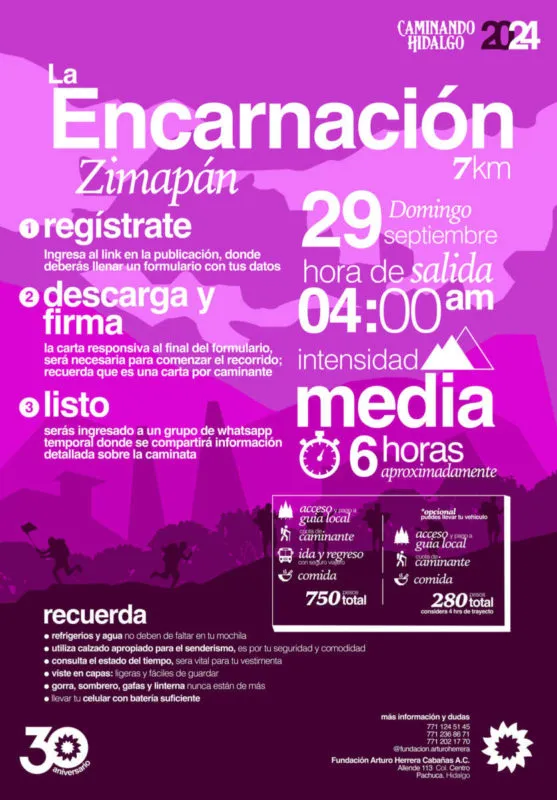 Caminando Hidalgo 2024: no te pierdas la caminata en Zimapán