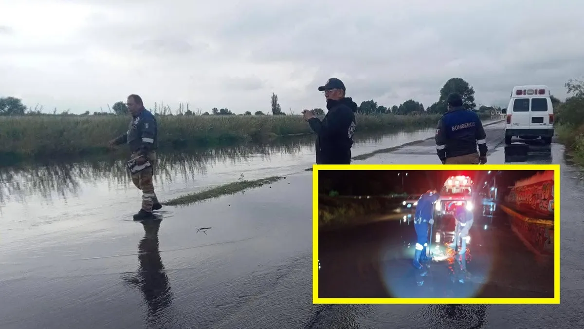 Canal Requena desbordado en Tezontepec.