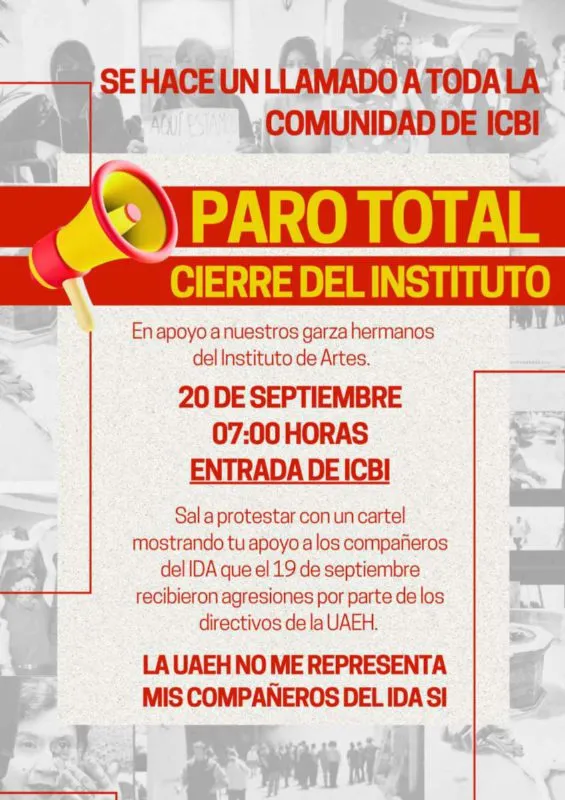 Convocan a paro en institutos de la UAEH