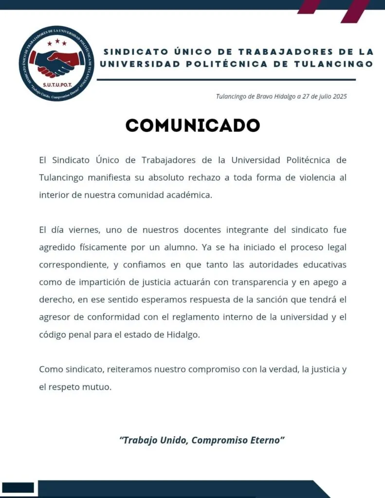 [VIDEO] Estudiante golpea brutalmente a profesor en la Universidad Politécnica de Tulancingo