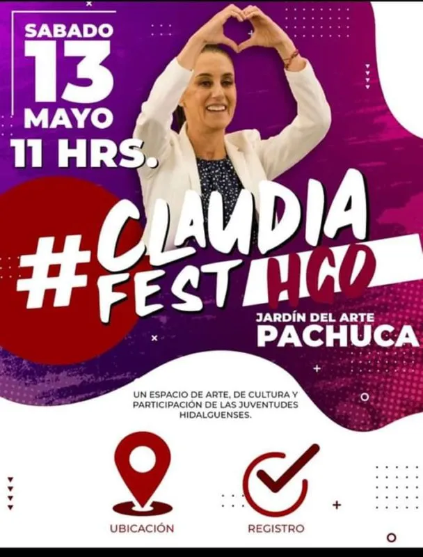 Claudiafest Hidalgo: en apoyo a la jefa de gobierno