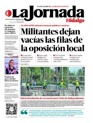 La Jornada Hidalgo | 09 de septiembre de 2026