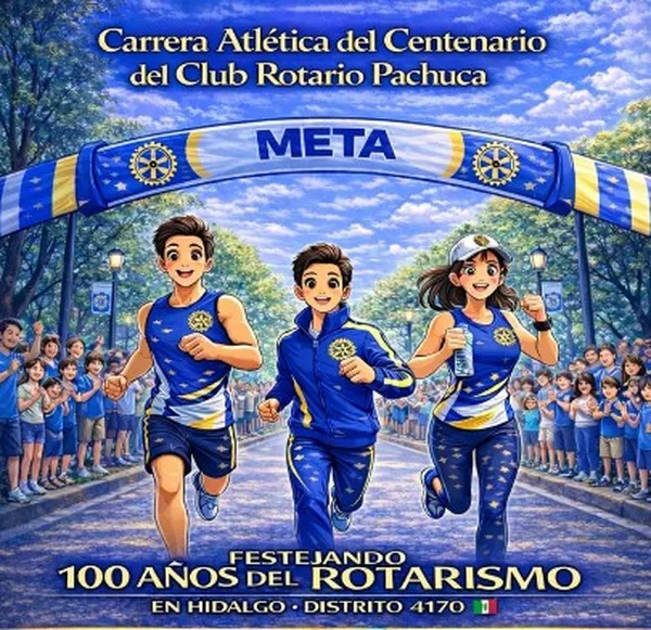 Promo carrera Atlética del Centenario del Club Rotario Pachuca