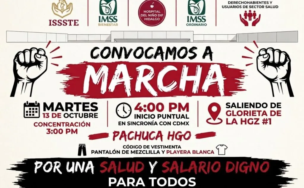 Trabajadores del IMSS convocan a marcha este martes