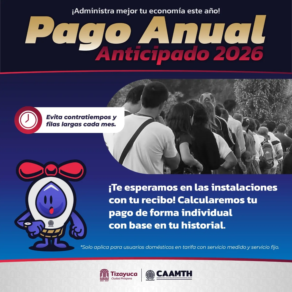 Pago Anual Anticipado de Agua Tizayuca
