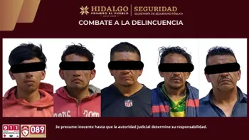 Cinco detenidos por motocicleta robada en Mineral de la Reforma