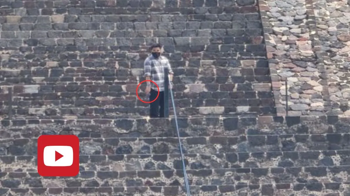 Momento de tensión en Teotihuacán tras reportarse disparos en la parte alta de la Pirámide de la Luna.