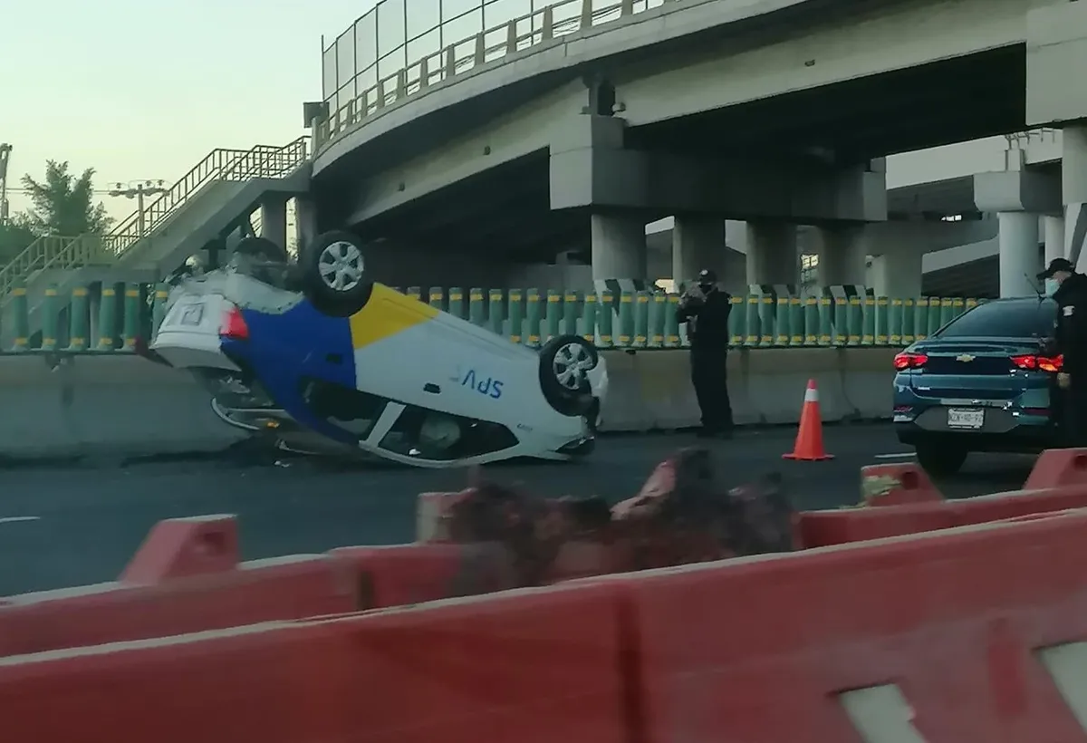 Carambola sobre carretera México-Pachuca deja un lesionado