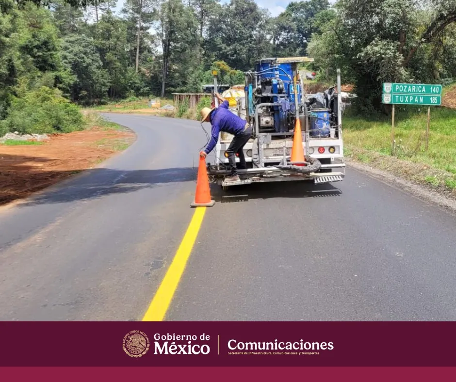 Rehabilitan tramo clave de la carretera Pachuca–Tuxpan