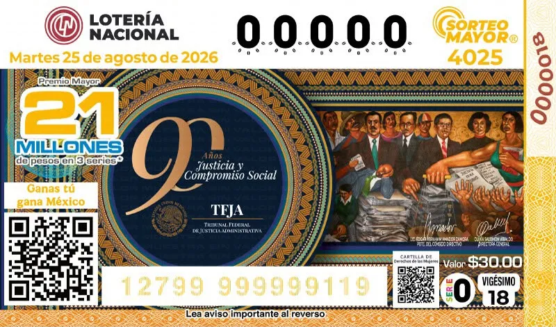 Loteria Nacional reconoce el compromiso social del Tribunal de Justicia con billete conmemorativo
