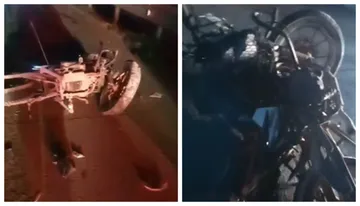 Motociclista queda grave tras brutal accidente en la México-Pachuca; perdió el control y terminó sobre el asfalto