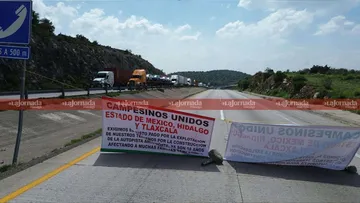 Bloqueo de ejidatarios en el Arco Norte cumple dos días