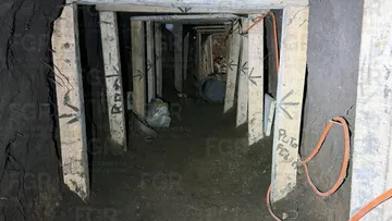 Túnel localizado en cateo federal en Hidalgo.