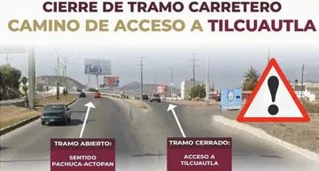 ¡Alerta vial! Cerrarán un mes el acceso a Tilcuautla