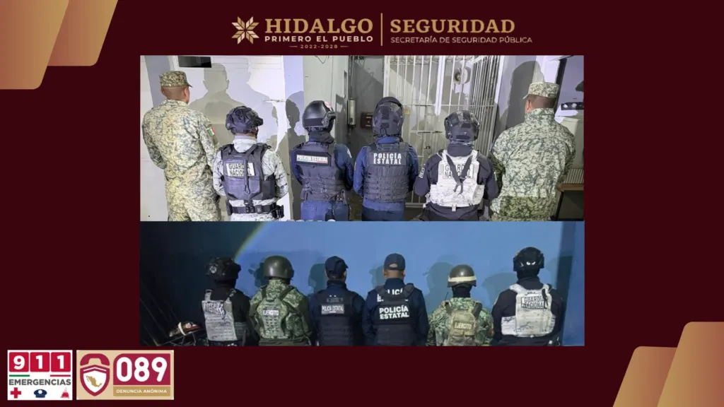 Aseguran celulares, armas y droga en ceresos de Hidalgo