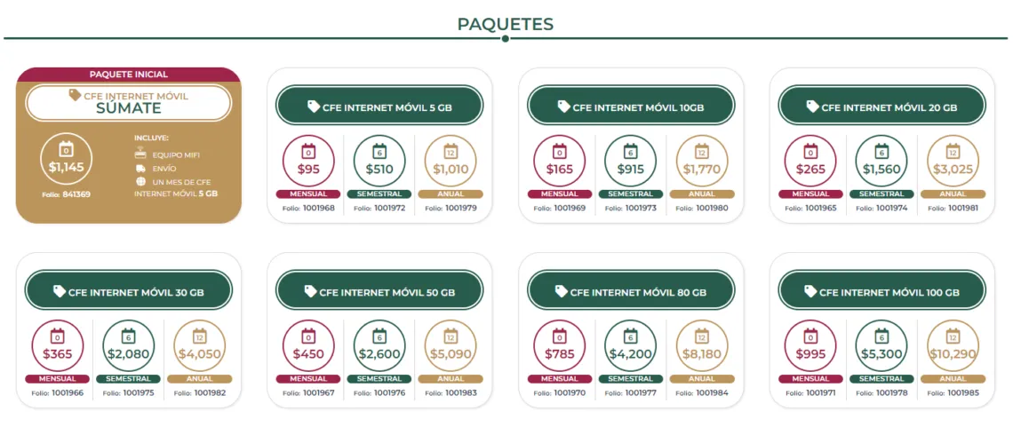 Internet CFE paquetes: precios y planes para tu casa