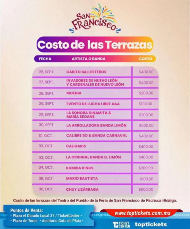 Feria de Pachuca 2024: ¿quién está HOY 28 de septiembre en el Teatro del Pueblo y el Palenque?