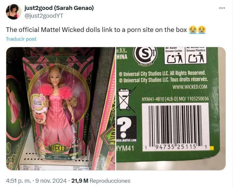 Muñecas de Wicked de Mattel causan polémica por error en el empaque