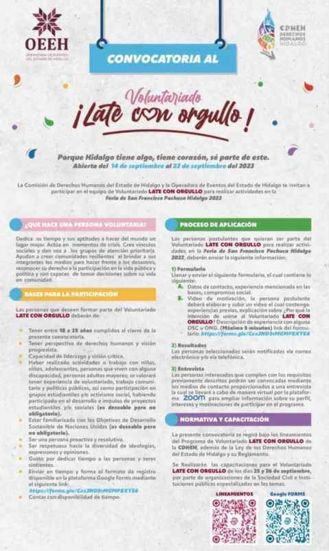 ¿Te gustaría ser voluntario en la Feria Pachuca 2023? Te decimos cómo