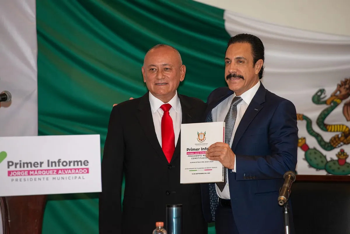 Jorge Márquez rindió su primer informe de gobierno en Tulancingo