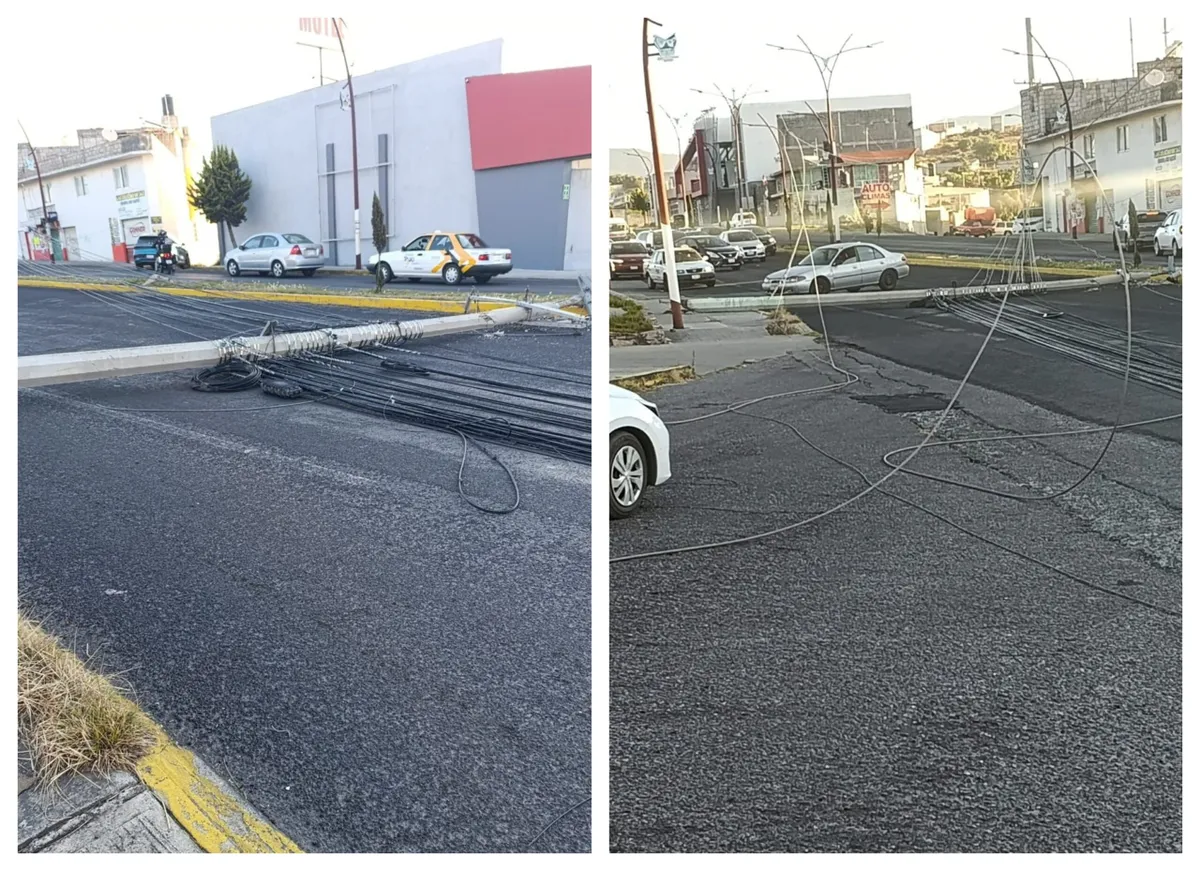 Reabren circulación en la entrada a La Providencia tras caída de poste