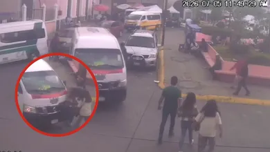 Colectiva involucrada en el atropellamiento de tres peatones en el Centro de Pachuca.